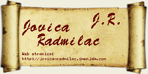 Jovica Radmilac vizit kartica